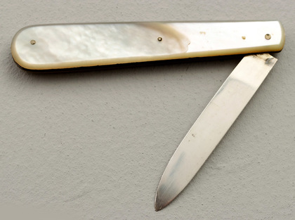 Victorian Silver & Mother of Pearl Pocket Fruit Knife - FRIARSQUAD, John Yeomans Cowlishaw
